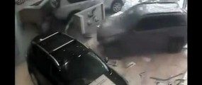 Russian car dealership rage destruction